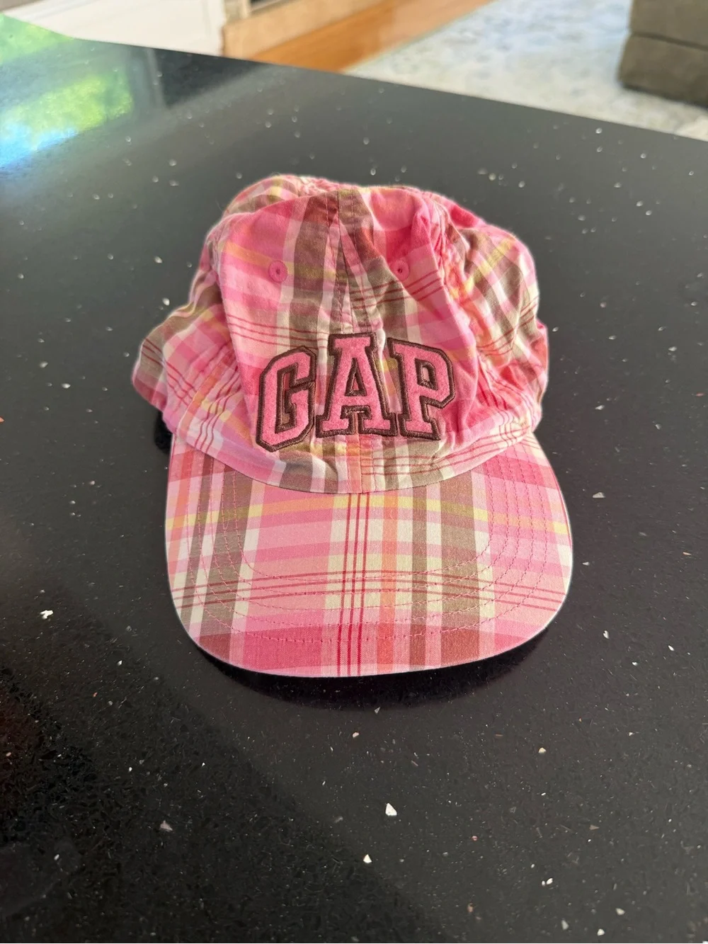GAP Pink Plaid Kids Baseball Hat
